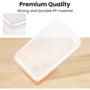 Set di 6 Grandi Scatole Portamatite in Plastica con Coperchi a Scatto, Organizer da Scrivania per Matite Colorate, Penne e Articoli per il Fai-da-Te, Impilabili - Product Image 4