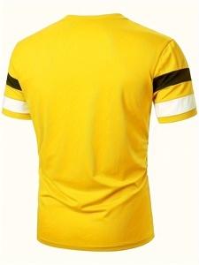 T-shirt décontracté pour homme à col rond et manches courtes, personnalisable, 100 % coton toile respirant et léger, coupe classique, idéal pour l'été et les activités de plein air - Product Image 6