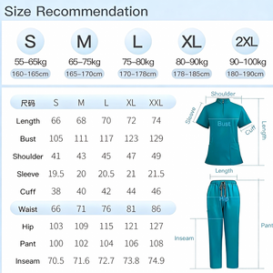 Uniforme de Trabajo para Médico y Enfermera con Cuello Vertical y Cierre, Ropa Quirúrgica, Ropa para Lavado de Manos, Pantalones Rectos para Quirófano, Color Sólido - Product Image 6