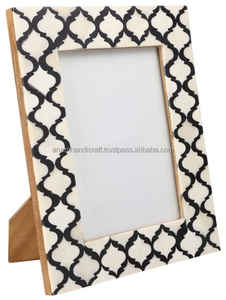 Fabriqué à la main belle résine d'os en bois incrustation cadre Photo personnalisé découpe impression haute qualité décoration de la maison inde - Product Image 4