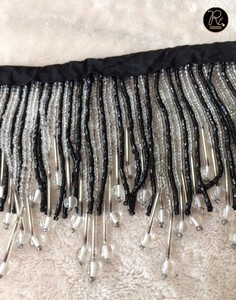 Flecos Decorativos con Cuentas Rojas y Naranjas, Trenzados, BF791, 4 Pulgadas de Largo, Adornos con Cuentas, Compre Directamente del Proveedor - Product Image 3