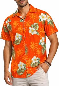 Camisas hawaianas con estampado de flores, ropa informal de manga corta, suministro al por mayor, OEM, nuevo diseño, de la India - Product Image 4