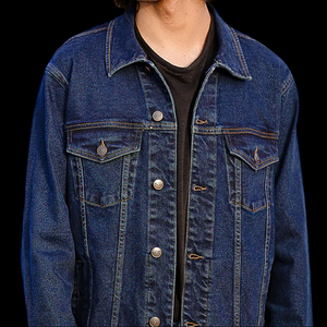 Veste en jean vintage personnalisée pour homme, respirante, séchage rapide, délavée à l'acide, mode hiver streetwear, vente chaude - Product Image 5