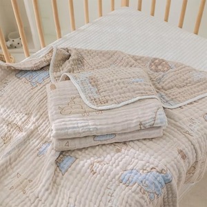Couverture pour bébé nouveau-né en mousseline de coton biologique tissée douce, couverture pour bébé en coton personnalisée à séchage rapide - Product Image 1