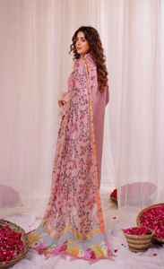 Venta Directa de Fábrica: Conjunto Salwar Kameez para Mujer con Bordado de Encaje y Cremalleras, 100% Algodón, Tela Lawn, Ropa Casual para Fiesta, Secado Rápido - Product Image 3