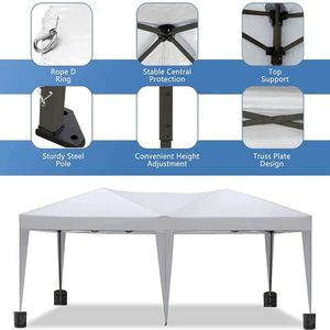 Gazebo Pieghevole Rinforzato 3x6m con 6 Pareti Laterali Rimovibili e Borsa per il Trasporto, Ideale per Feste, Matrimoni, Eventi o Uso Esterno - Product Image 3