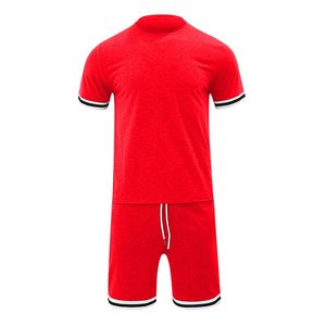 Conjunto de Pantalones Cortos de Verano Personalizados para Hombre, 100% Algodón, Tela de Rizo, Secado Rápido, Ropa Deportiva para Gimnasio, Camiseta y Pantalones Cortos Ajustados para Hombre - Product Image 1