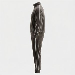 Custom High Quality Cotton Winter Tracksuit with Embroidery Logo Windbreaker <b>Reflective</b> Printing Vintage Style - Product Image 3