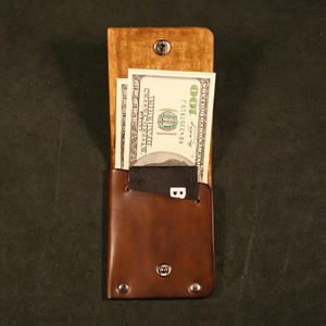 Stylish Stitchless Genuine Leather <b>Wallet</b> Minimalist Card Case No Stitch Slim <b>RFID</b> <b>Blocking</b> Men Small Fold SLW-0062 - Product Image 1