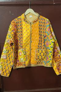 Cotton Jacket for <b>Women</b> Reversible Patchwork Quilted Coat for <b>Women</b>, Handmade <b>Cardigan</b> Jacket All Size S/M/L/XL/2XL/3XL - Product Image 3
