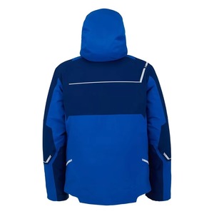 Chaqueta Impermeable con Capucha, Diseño Color Block, Cierre de Cremallera, Corte Regular, para Invierno y Actividades al Aire Libre, Material de Poliéster - Product Image 2