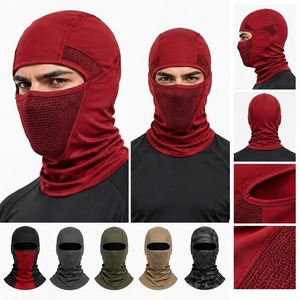 HAMILO SPORTS Cagoule respirante rayée réglable, cache-visage intégral, masque de ski, cache-cou, extérieur, unisexe, adulte, 100% coton - Product Image 6