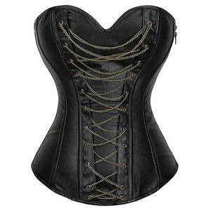 High Quality Women Leather <b>Corset</b> Genuine Cowhide Lace Up Fashion <b>Bustier</b> Custom OEM Factory - Product Image 1