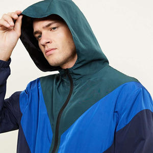 Chaqueta Cortavientos Impermeable para Hombre 2025, Diseño Vintage con Bloques de Color, Cierre de Cremallera y Cuello Alto, Poliéster/Nylon - Product Image 4