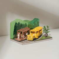 Kit de Rompecabezas de Papel 3D Origami 2025-1030, Manualidades en Miniatura, Autobús de Londres, Tamaño 4R, Hadas, Ángeles, Música, DIY, Regalo Ecológico