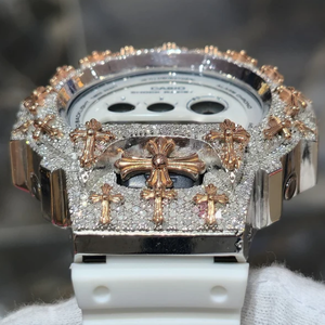 Reloj VVS Moissanite con Caja de Acero Inoxidable, Correa con Bisel Cruzado, Movimiento Mecánico, GPS, Alarma, Fecha Automática, Unisex, Moda, Lujo, Uso Diario - Product Image 4