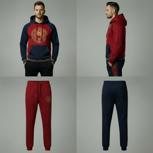 Mens Thermal Tracksuit Hoodie And <b>Pants</b> Set Cold Weather Training Outfit Warm Sportswear Winter Jogging Suit - Product Image 6