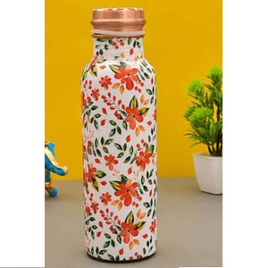 Factory Sales Shiny Polished Metal Copper <b>Water</b> Enamel Finishing Large <b>Water</b> <b>Bottle</b> With Leak Proof Lead Drinking <b>Water</b> <b>Bottle</b> - Product Image 1