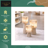Supports de bougies chauffe-plat en marbre rustique faits à la main, de qualité supérieure, blancs, formes personnalisées, décoration intérieure – Approvisionnement direct usine