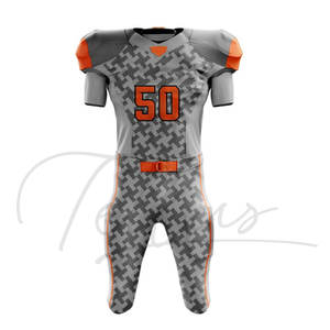 Uniforme de football américain personnalisé, uniforme de l'équipe nationale de football américain, uniforme de football américain à 12 panneaux, uniformes de football de qualité supérieure - Product Image 1