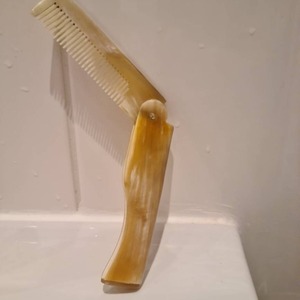 Peine de cuerno natural de alta calidad con diseño animal hecho a mano, tamaño grande, estilo dulce, para el cuidado del cabello, imitación antigua, uso natural - Product Image 6