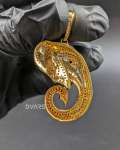 Pendentif Tête d'Éléphant Hip Hop de Haute Qualité, entièrement serti de diamants (testés positivement), avec Rubis et Moissanite - Product Image 5