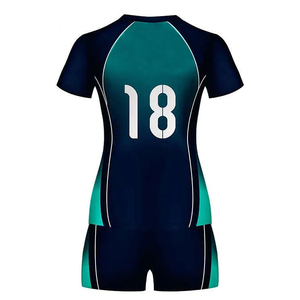 Ensemble de maillot de football, de soccer et de volley-ball personnalisé à manches courtes et short pour hommes et femmes avec votre nom, votre numéro et le logo de votre équipe - Product Image 2