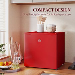 Mini Congelatore Verticale da 1.1 Cu.Ft a Basso Consumo Energetico con Porta a Battente e Ripiani Rimovibili, Ideale per Uso Domestico e Alberghiero, Colore Rosso - Product Image 5