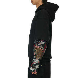 Nouvelle Arrivée Sweat-shirt Unisexe à Capuche Double Couche Effet Vieilli Manches Longues Vintage Oversize Hiver Chaud Polaire Personnalisé Homme - Product Image 4