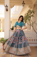 Lehenga Choli en Coton de Luxe de Qualité Supérieure pour Mariages, Diwali, Aïd, Fiançailles, Événements Familiaux – Extensible, Séchage Rapide, Longueur Cheville, Protection Solaire