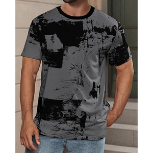 T-shirt graphique hip-hop pour homme, décontracté, élégant, tendance, imprimé, streetwear - Product Image 2