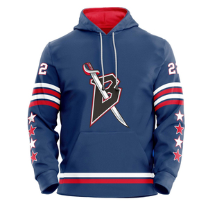 Sweat à capuche de hockey sur glace personnalisé, unique et abordable, 100% polyester sergé, maillot de sport avec lacets, service OEM, couleur personnalisée, imperméable - Product Image 6