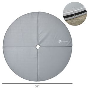 Tappetino Pieghevole Extra Protettivo Grigio Chiaro 2"T X 5 W per Pole Dance con Maniglia Leggero - Categoria Prodotti Tappetini - Product Image 2