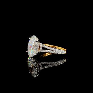 แหวนเพชรทองคำขาวหรูหรา เพชรเลี้ยงในห้องปฏิบัติการ รับรองโดย IGI สี E ทรงมาร์คีส์ น้ำหนัก 3.17 กะรัต ความสะอาดระดับ VVS2 เครื่องประดับชั้นดีสำหรับผู้หญิง - Product Image 2