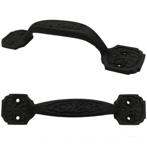 Tiradores y perillas tradicionales para muebles de hierro fundido, tirador de puerta de armario de almacén al aire libre negro, gran oferta - Product Image 1