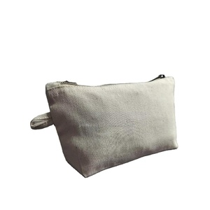 กระเป๋าเครื่องสำอางผ้าใบผ้าฝ้ายเป็นมิตรกับสิ่งแวดล้อมถุงซิปติดโลโก้ออกแบบได้เองทนทานนำกลับมาใช้ใหม่ได้ - Product Image 1