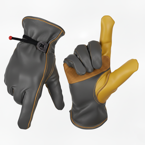 Men's Premium Leather Mechanic <b>Gloves</b> Adjustable Wrist Strap Reinforced Safety Work <b>Gloves</b> Durable Biker <b>Gloves</b> USA - Product Image 6