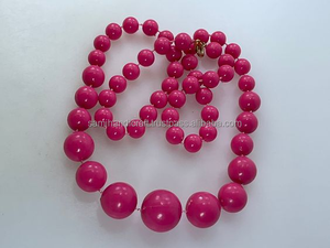 Romantic Resin <b>Art</b> Necklace with Eye-catching Lightweight <b>Beads</b> Seasonal Accessories for Anniversaries Hook Shape Pattern - Product Image 4