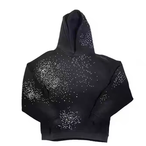 Sudadera con Capucha de Poliéster/Algodón de 500 g/m² con Remaches Frontales y Diseño Sólido para Invierno - Product Image 1