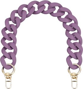 Chaîne de sac à main en acrylique, sangle plate de remplacement pour sac à main de 17,7 pouces, chaîne plate en acrylique pour sacs à main, violet - Product Image 1