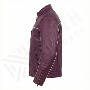 Chaqueta de cuero para hombre NAI-0780A, estilo motero, a prueba de viento, para verano, ropa protectora para motociclismo, de color personalizado. - Product Image 3