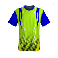 Maillot de football personnalisé pour homme, manches courtes, col rond, 100% polyester, maille respirante, design dégradé de couleur, t-shirt.