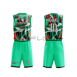 Conjunto de Uniforme de Baloncesto sin Mangas Personalizado para Hombre con Tela de Malla Transpirable de Secado Rápido e Impresión de Logotipo del Equipo Personalizado - Product Image 1