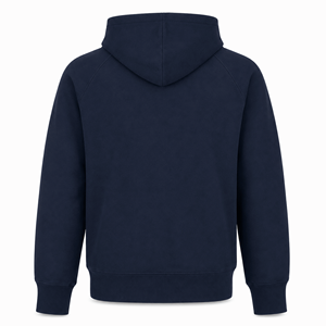 Sudadera con Capucha Premium Azul Marino, Cuello Redondo, Sin Cordones, Corte Regular, Unisex, Algodón y Felpa, Estilo Urbano, con Bolsillos, para Invierno - Product Image 2