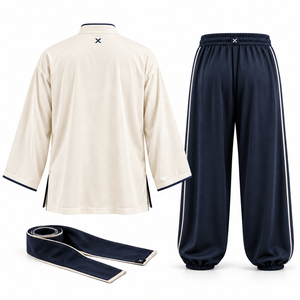 Vêtements et uniformes de Tai Chi pour hommes |   Ivoire Noir Bleu Vert Violet |   Fabricant |   Vêtements de sport et d'arts martiaux |   Kimono de Jiu-Jitsu Brésilien | - Product Image 2