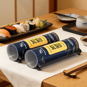 Caja de Cartón Kraft Ecológica Personalizada para Envasado de Sushi, Cilindro de Papel de Grado Alimenticio - Product Image 4