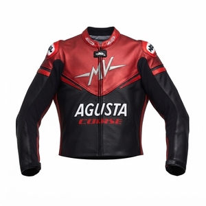 Men’s Cowhide Leather <b>Racing</b> <b>Jacket</b>/Chaqueta MotoCP Style CE Level 2 Armor Motorcycle Track Riding Protective Gear CE - Product Image 1