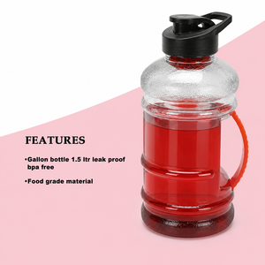 BPA Free Plastic <b>Water</b> <b>Bottle</b> With Handle Leak Proof <b>1.5</b> <b>L</b> Direct Drinking Gallon <b>Bottle</b> for Gym Travel - Product Image 1