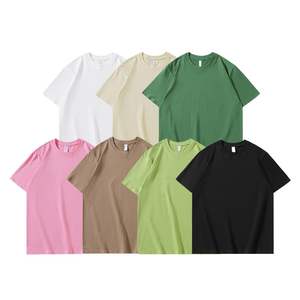 T-shirt en coton uni de qualité supérieure pour homme, col rond, tenue décontractée - Product Image 1