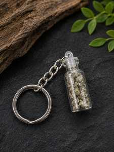 Llavero de pirita natural en trozos de 50 mm, amuleto decorativo de piedra, accesorio de cristal portátil para regalar y uso diario - Product Image 4